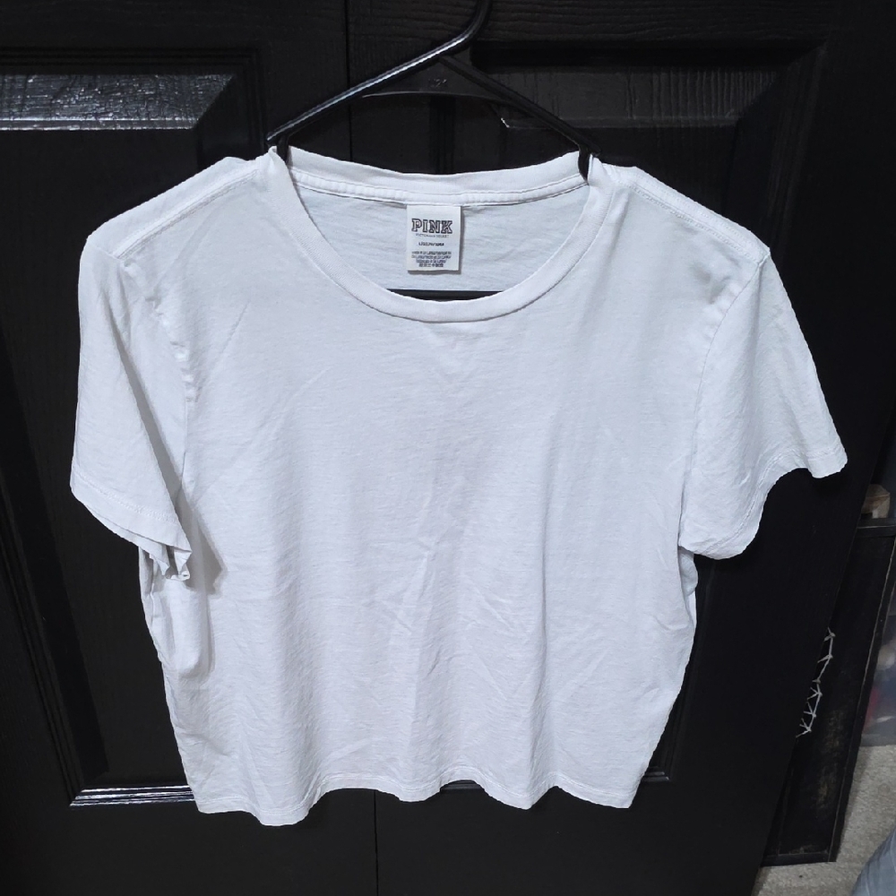 PINK Victoria's Secret White Crop Top